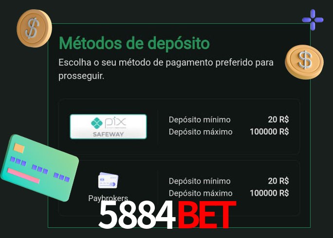 O cassino 5884Bet oferece uma grande variedade de métodos de pagamento